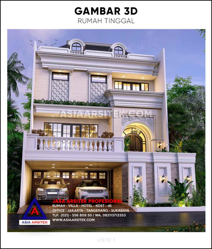 Biaya Bangun Rumah Tinggal 3 Lantai Tropis Modern Mewah 2020 2021