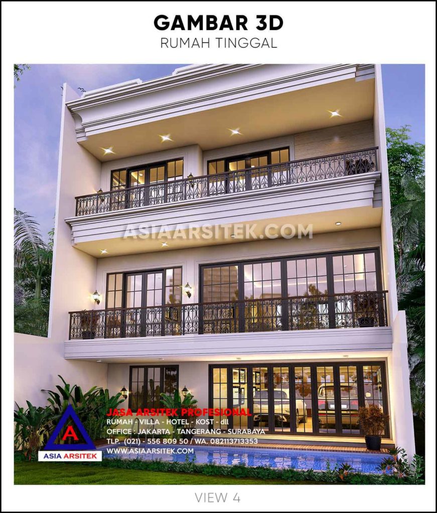Biaya Bangun Rumah Tinggal 3 Lantai Tropis Modern Mewah 2020 2021
