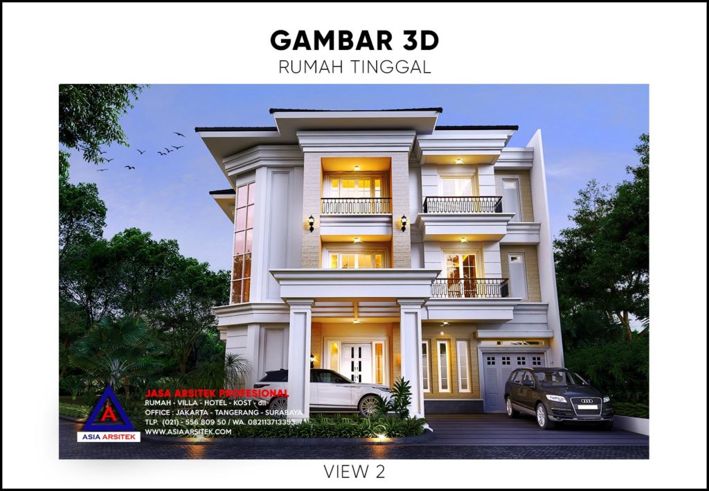 Biaya Bangun Rumah Tropis 3 Lantai Carport 3 Mobil 2020 2021
