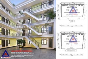 Desain Rumah Kost 4 Lantai 48 Kamar Di Jatibening Pondok Gede Bekasi