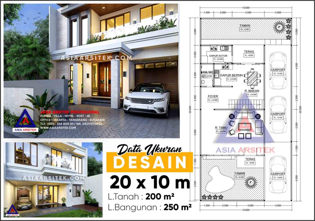 Jasa Arsitek Desain Rumah 2 Lantai Minimalis Citra Raya Cikupa Tangerang