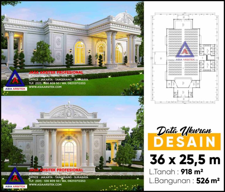 Jasa Arsitek Desain Aula Pertemuan Mewah Klasik