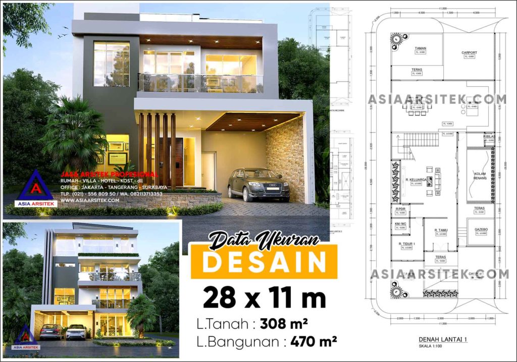 Jasa Arsitek Desain Rumah Minimalis Modern Hook Bu Fatimah Di Karawaci Tangerang
