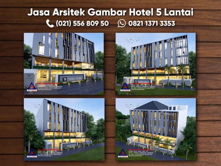 Jasa Arsitek Gambar Hotel 5 Lantai Minimalis Kota Timika Papua