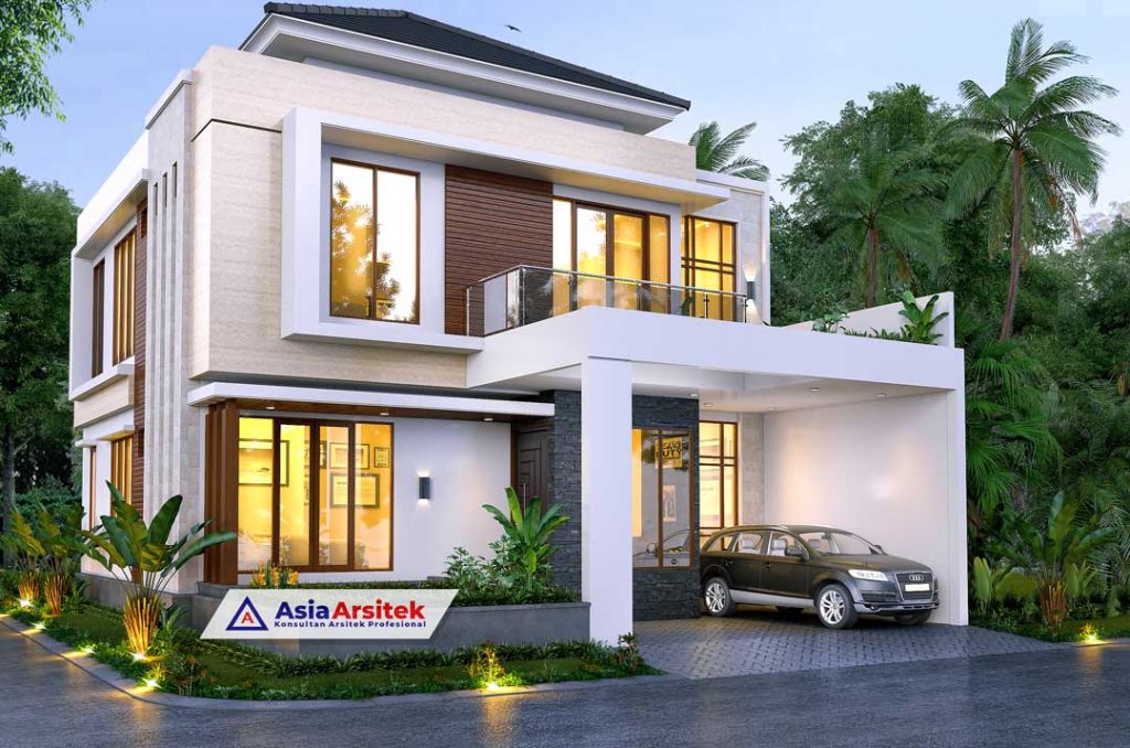 Jasa Desain Rumah Tinggal 2 Lantai Minimalis Modern Graha Raya Bintaro Jaya Tangerang Selatan