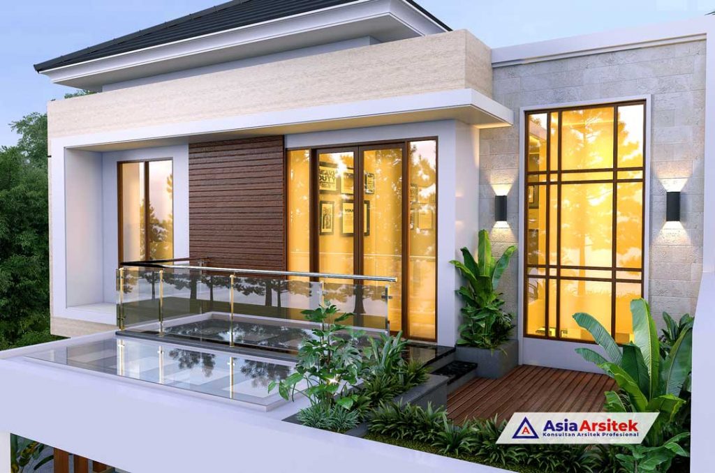 Jasa Desain Rumah Tinggal 2 Lantai Minimalis Modern Graha Raya Bintaro Jaya Tangerang Selatan