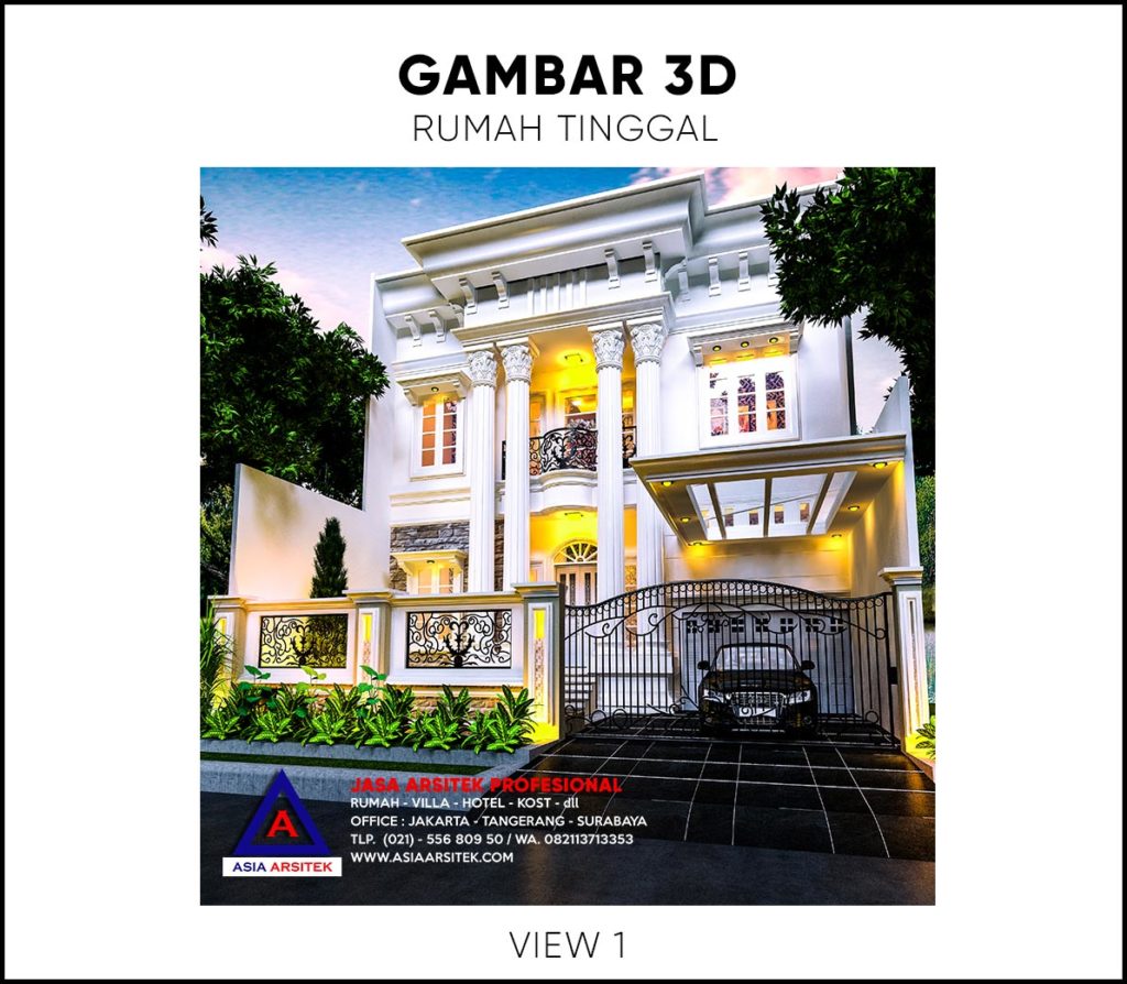 Rincian Biaya Bangun Rumah Klasik Mewah 2 Lantai 2020 2021
