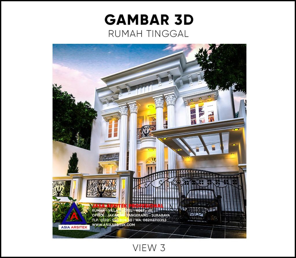 Rincian Biaya Bangun Rumah Klasik Mewah 2 Lantai 2020 2021