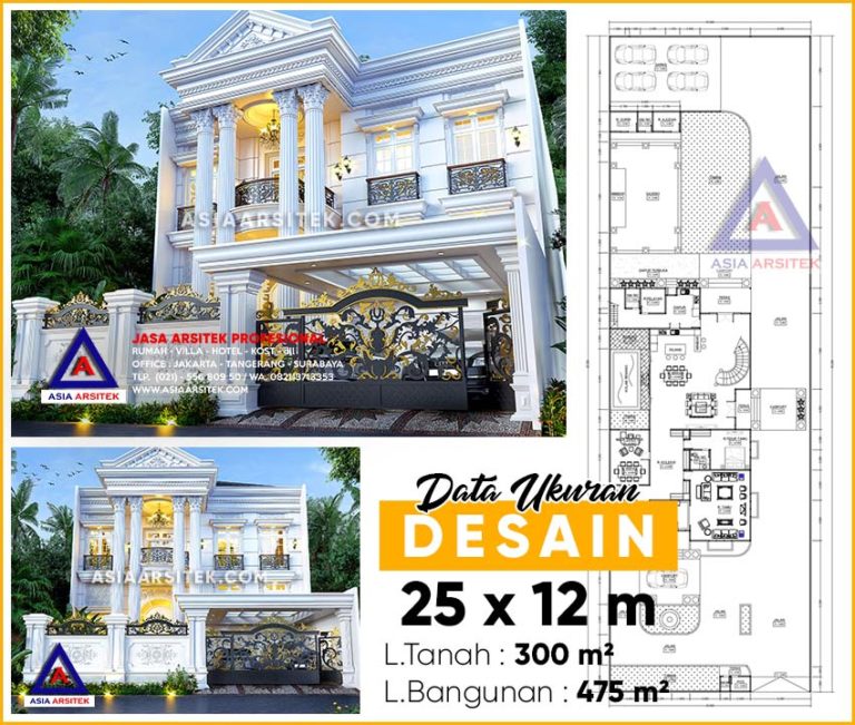Jasa Arsitek Desain Rumah Mewah Classic Rawamangun Jakarta Timur