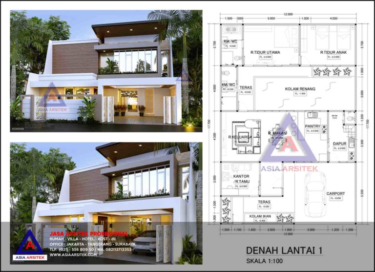 Jasa Desain Gambar Rumah Minimalis 2 Lantai Di Tebet Jakarta Selatan
