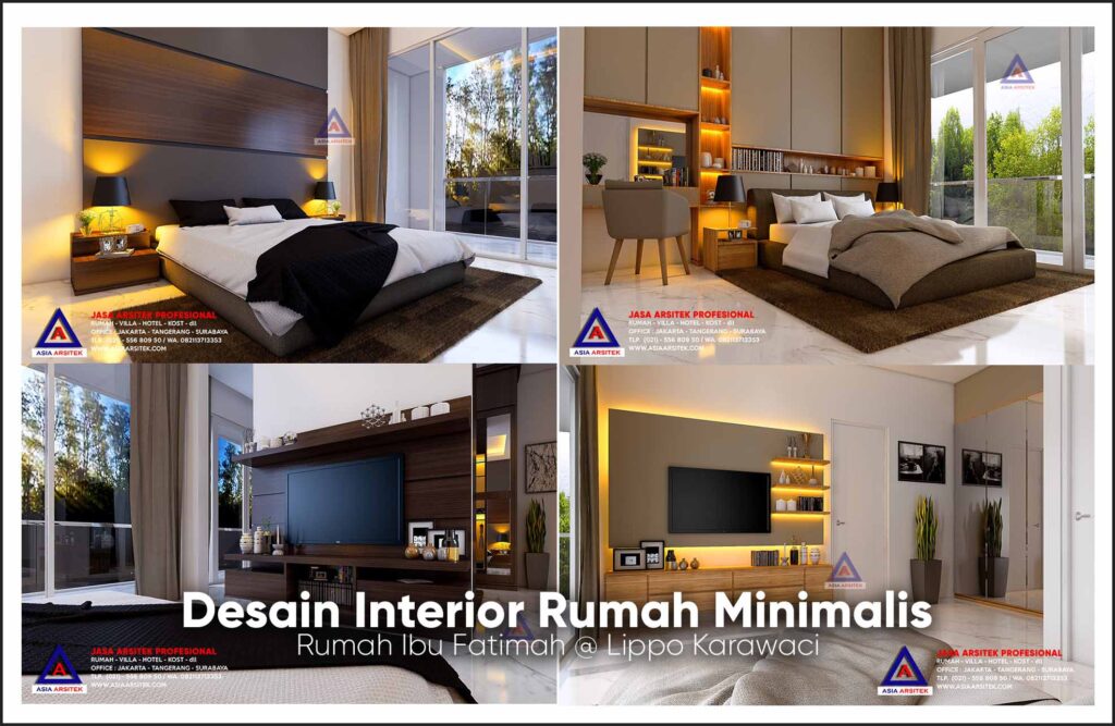 Desain Interior Rumah Minimalis Modern 3 Lantai di Lippo Karawaci