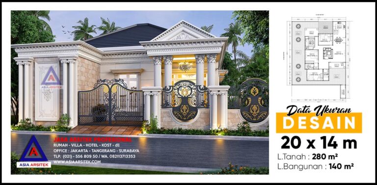 Jasa Desain Rumah Klasik Mewah 1 Lantai Di Cipondoh Kota Tangerang