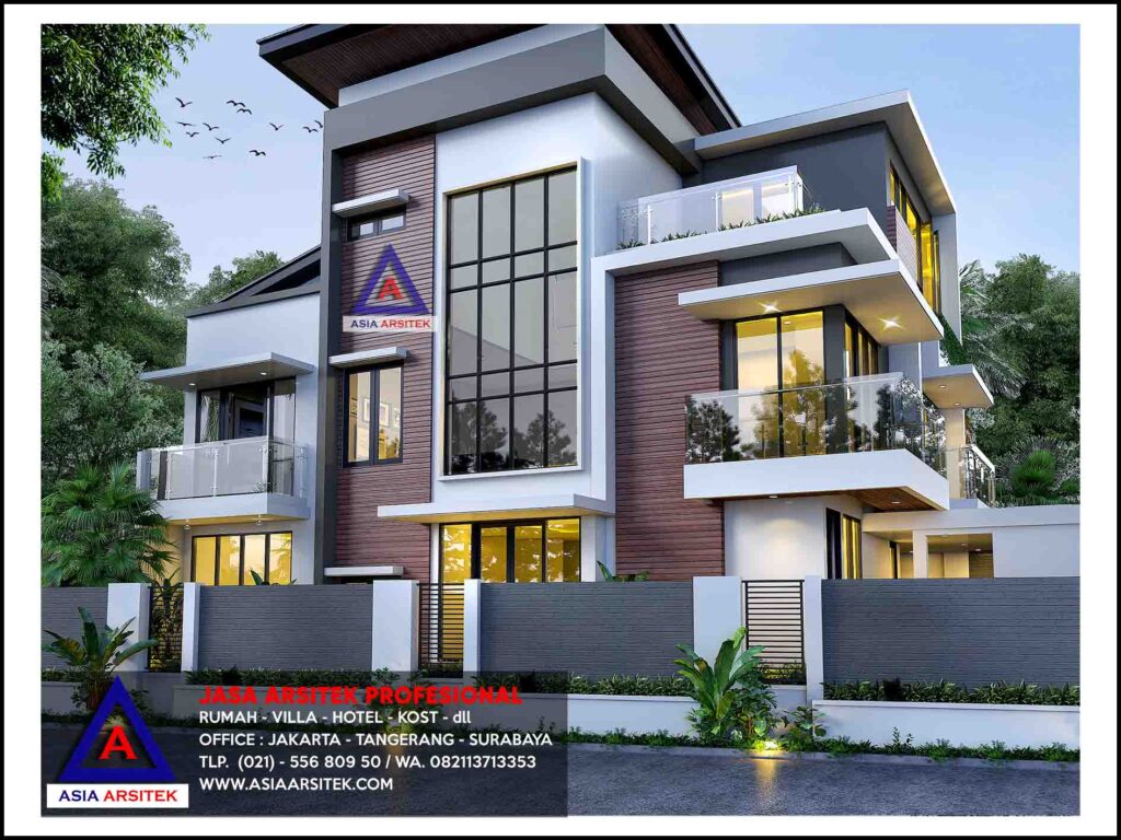 Desain Rumah Minimalis Modern 3 Lantai Pak Zaenal Serpong Tangerang Selatan