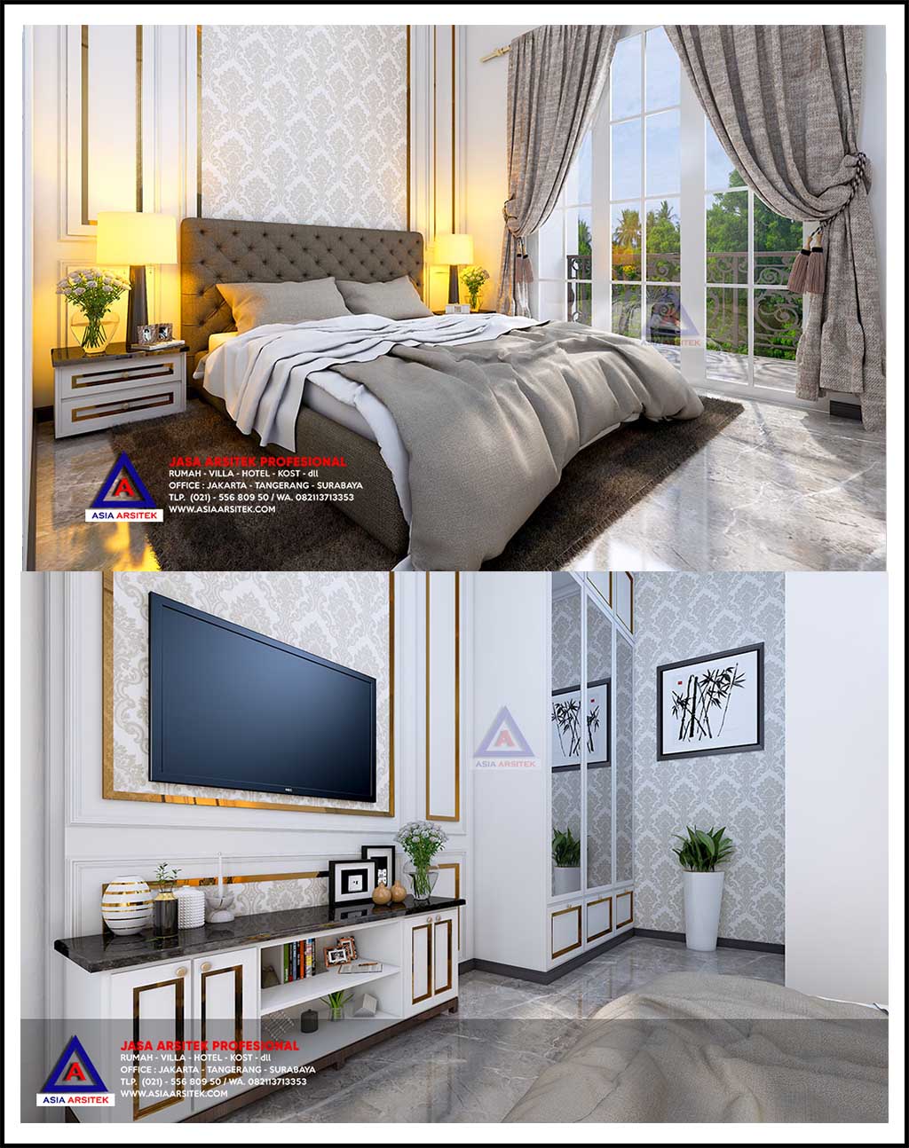 Jasa Arsitek Desain Interior Rumah Klasik Mewah 2 Lantai Riau Sumatera