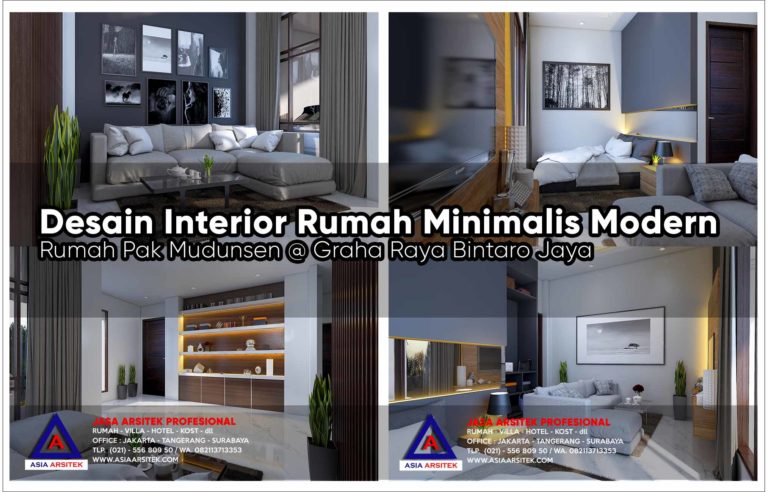 Jasa Desain Interior Rumah Minimalis Modern Graha Raya Bintaro Jaya Tangerang Selatan