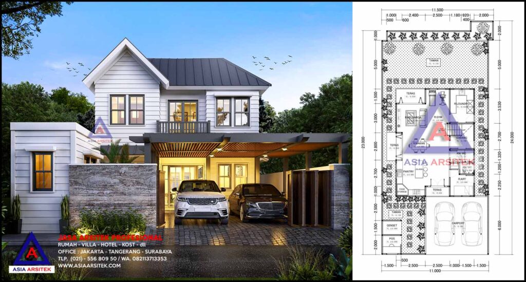 Jasa Arsitek Desain Rumah Farmhouse Di Kebayoran Baru Jakarta Selatan
