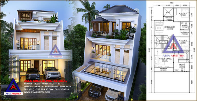 Jasa Arsitek Desain Rumah Klasik Modern 3 Lantai Di Poris Plawad Utara Cipondoh Kota Tangerang
