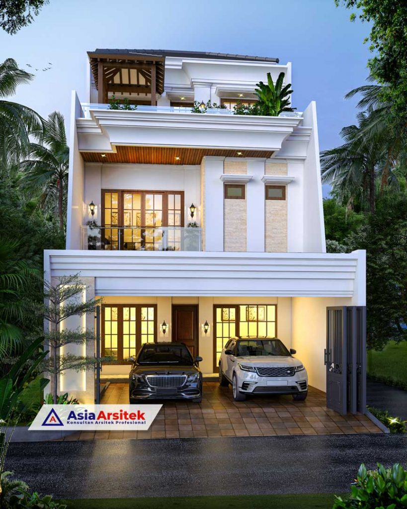 Jasa Arsitek Rumah Mewah Tropis Modern 3 Lantai Di Poris Plawad Utara Cipondoh Kota Tangerang