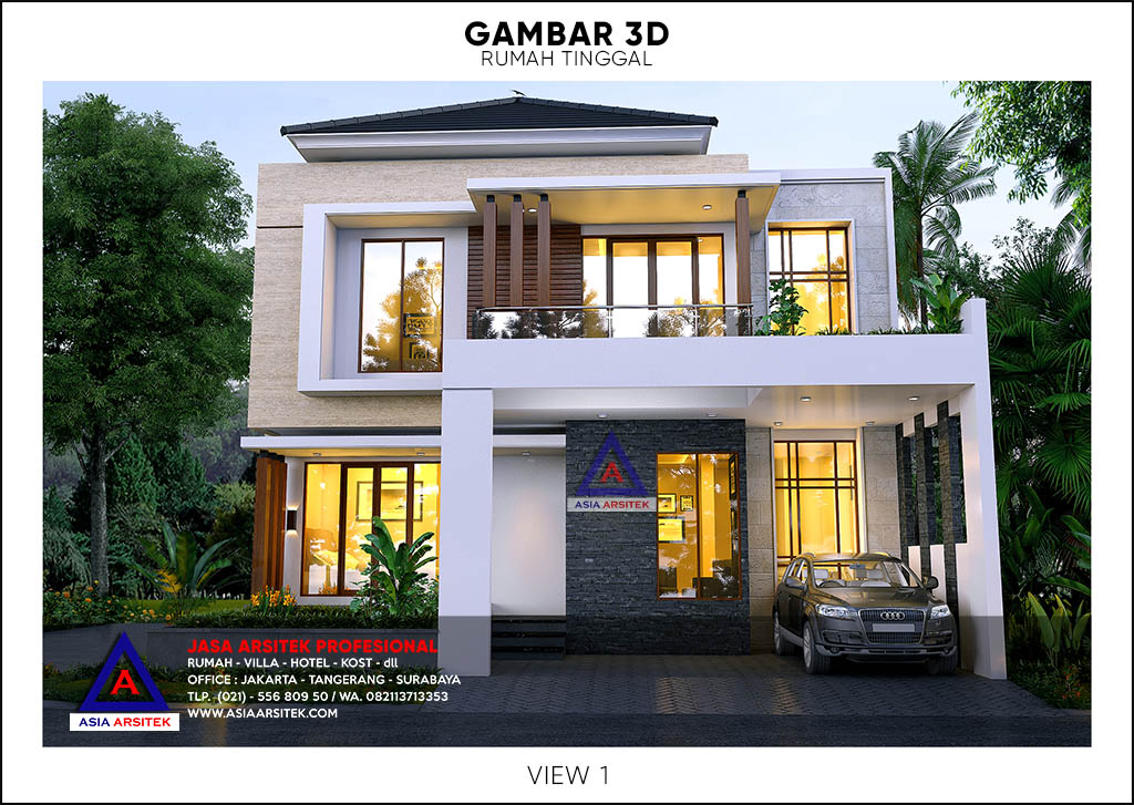 Estimasi Biaya Bangun Rumah Tinggal 2 Lantai Minimalis Modern 2020 2021