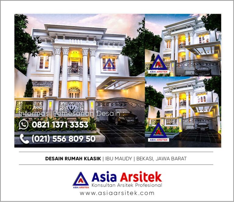 Jasa Arsitek Desain Rumah Klasik Mewah di Bekasi Jawa Barat