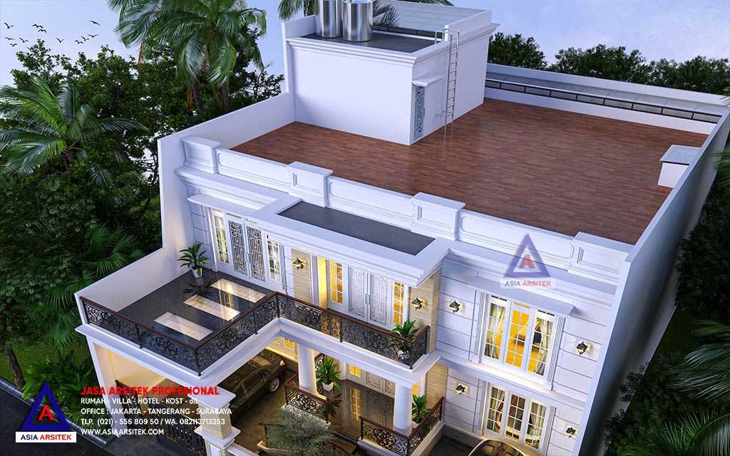 Jasa Arsitek Desain Rumah Tropis Mewah 2 Lantai Di Jelambar Jakarta Barat