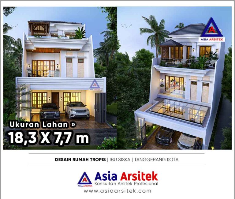 Jasa Desain Rumah Tropis Modern 3 Lantai Di Tangerang Kota