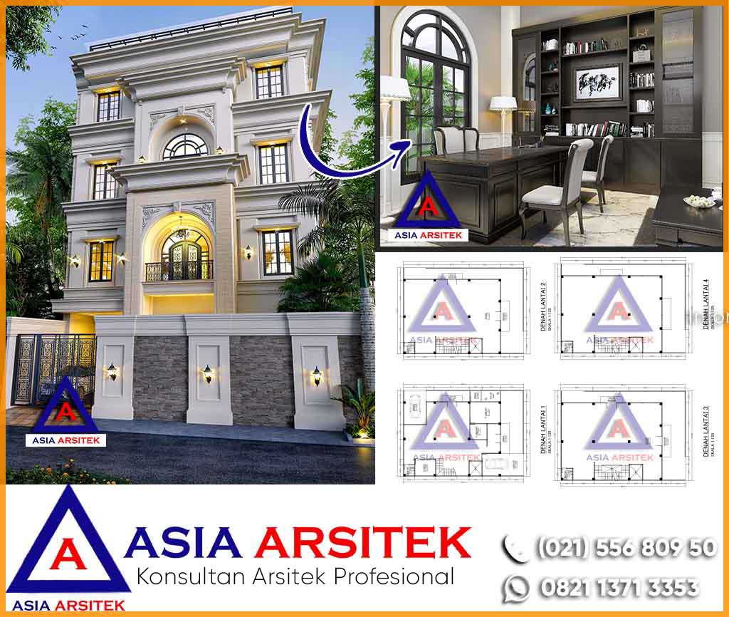 Jasa Desain Rukan Rumah Kantor 5 Lantai PIK Jakarta Utara