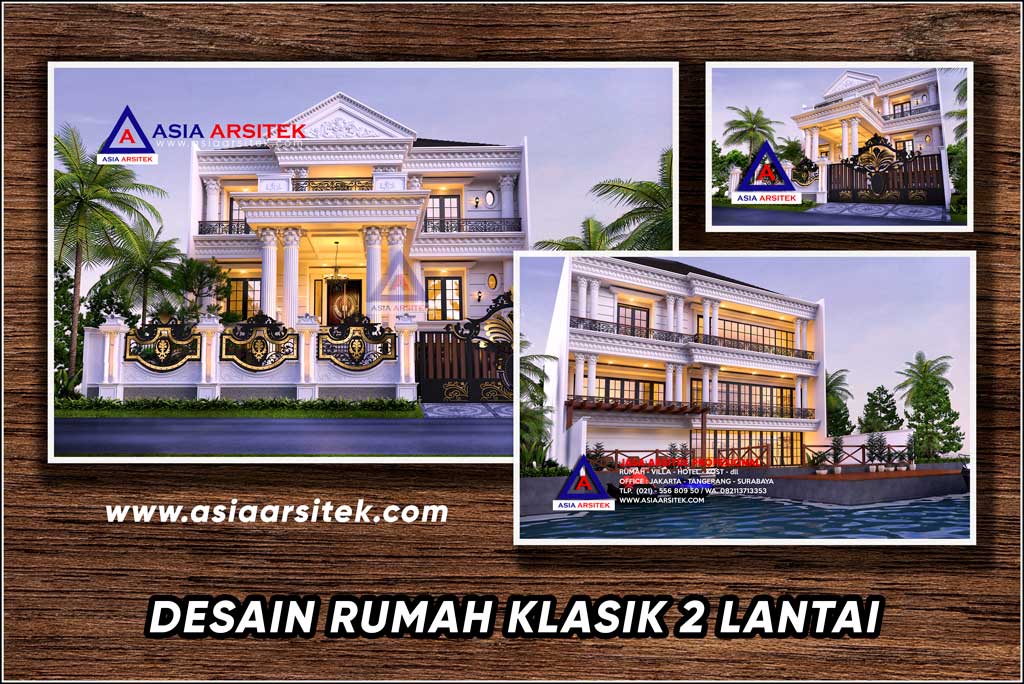 Desain Gambar Rumah Klasik 3 Lantai Ukuran Lahan 40x15 Meter