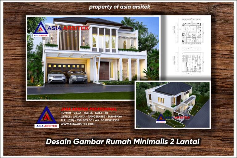 Desain Gambar Rumah Minimalis 2 Lantai Ukuran Lahan 16x15.9 Meter