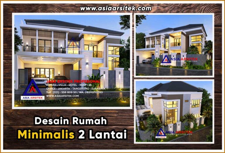 Desain Gambar Rumah Minimalis 2 Lantai Ukuran Lahan 17x16 Meter