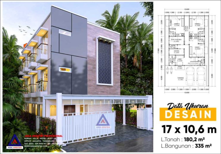 Jasa Arsitek Desain Rumah Kost 3 Lantai di Kota Jakarta Selatan