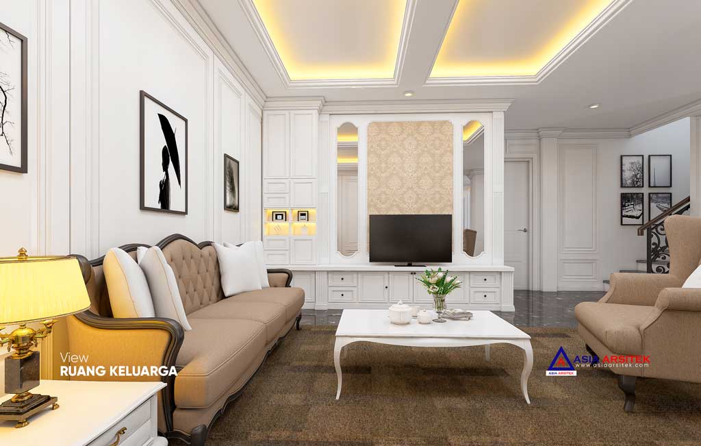 Jasa Arsitek Desain Rumah Mewah Classic 2 Lantai di Kota Denpasar Bali