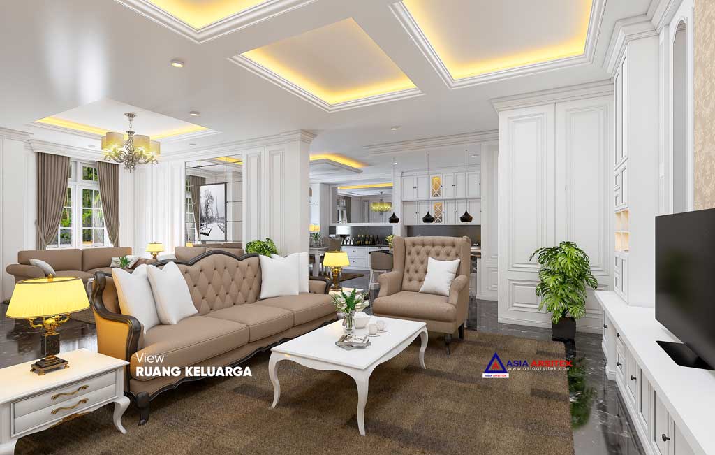 Jasa Arsitek Desain Rumah Mewah Classic 2 Lantai di Kota Denpasar Bali