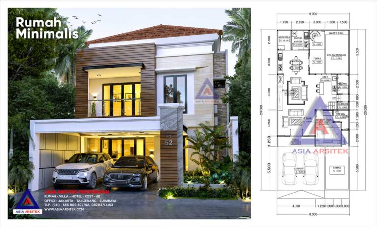 Jasa Arsitek Desain Rumah Minimalis Modern 2 Lantai Di Cibubur Jakarta Timur