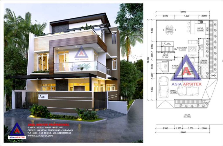 Jasa Arsitek Desain Rumah Minimalis Modern 3 Lantai Di Gading Serpong Tangerang