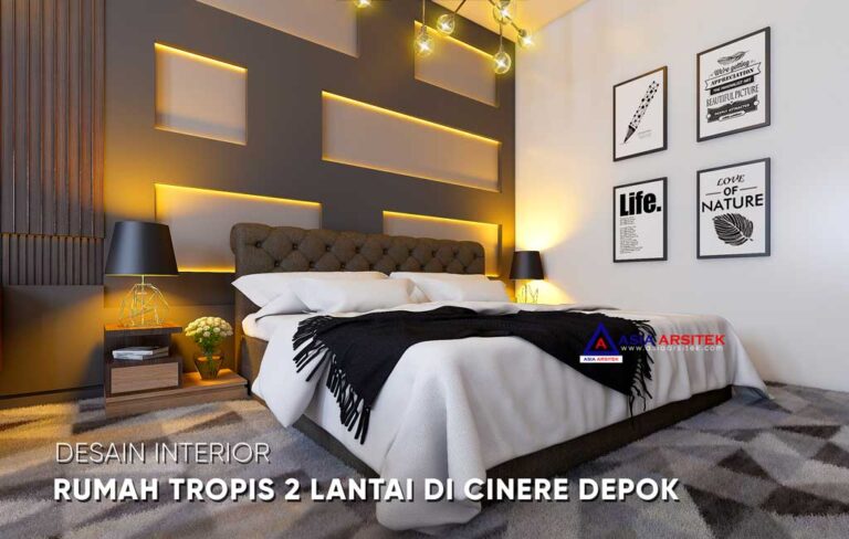 Desain Interior Rumah Mewah Tropis 2 Lantai Di Cinere Kota Depok
