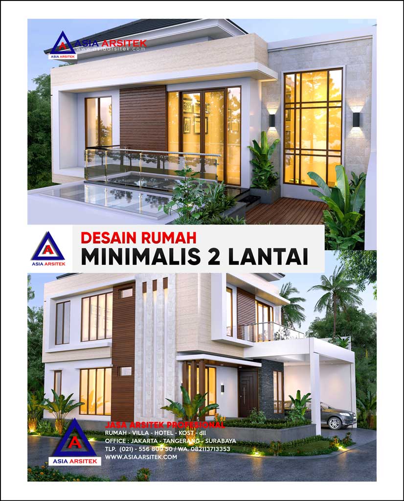 Desain Rumah Minimalis 2 Lantai di Lahan 15 x 11,5 meter di Tangerang
