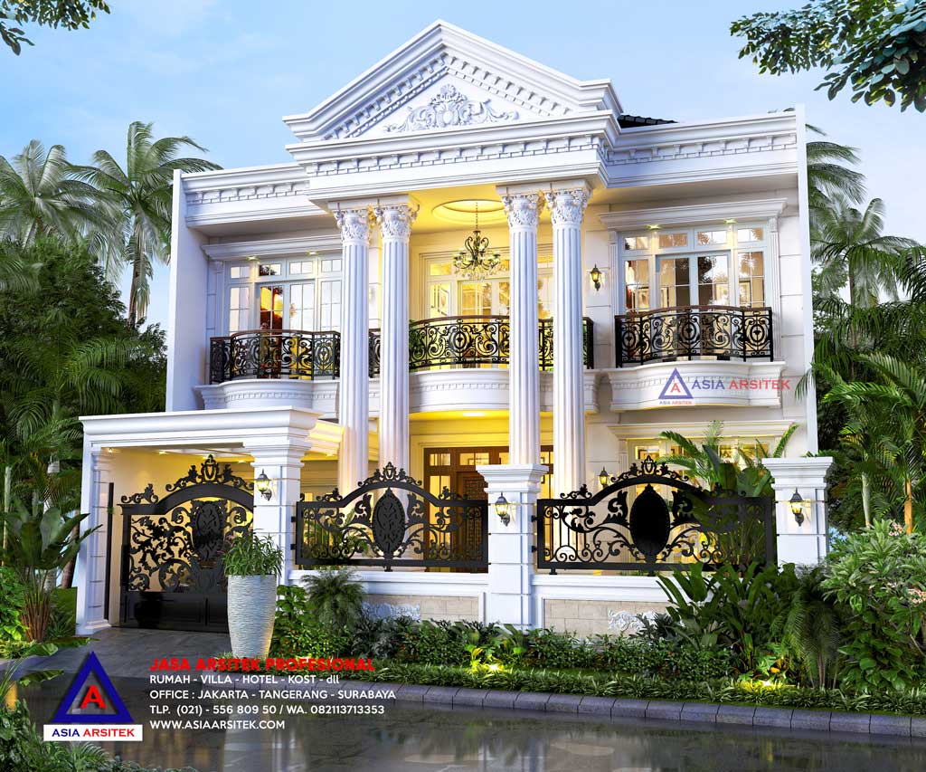 Jasa Arsitek Desain Rumah Classic 2 Lantai di Kebayoran Lama Jakarta Selatan