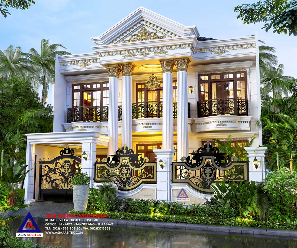 Jasa Arsitek Desain Rumah Classic Mewah di Kebayoran Lama Jakarta Selatan