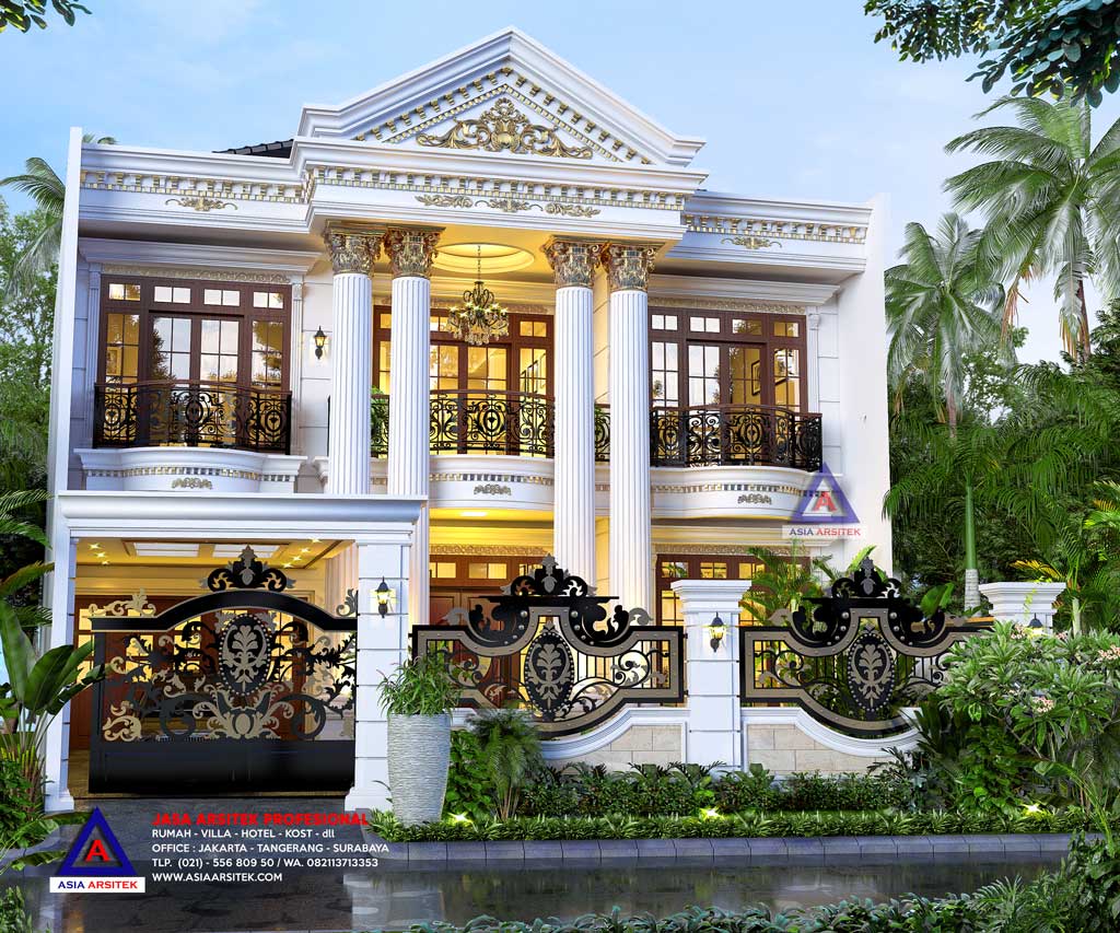 Jasa Arsitek Desain Rumah Classic Mewah di Kebayoran Lama Jakarta Selatan