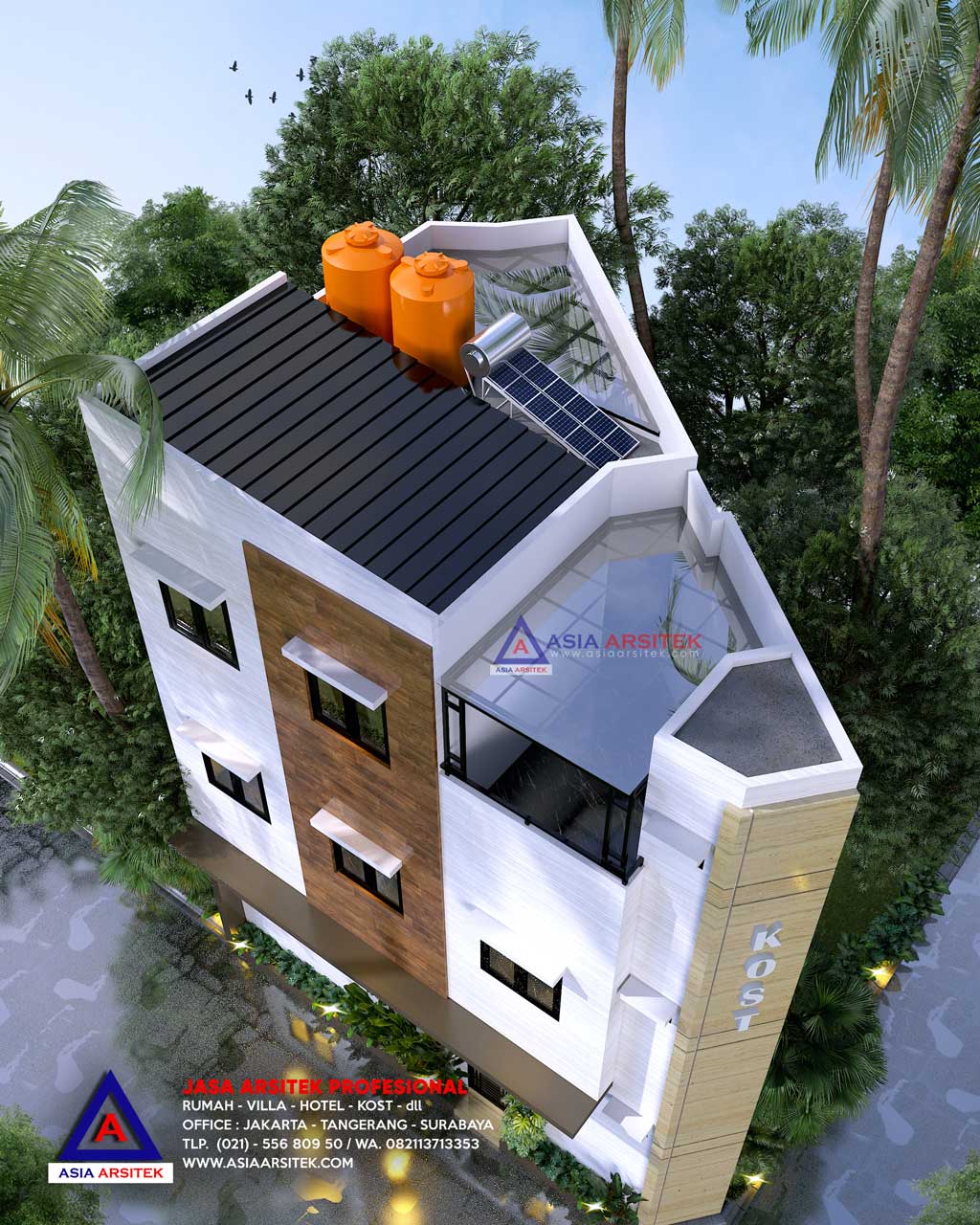 Jasa Arsitek Desain Rumah Kost 3 Lantai di Menteng Jakarta Pusat