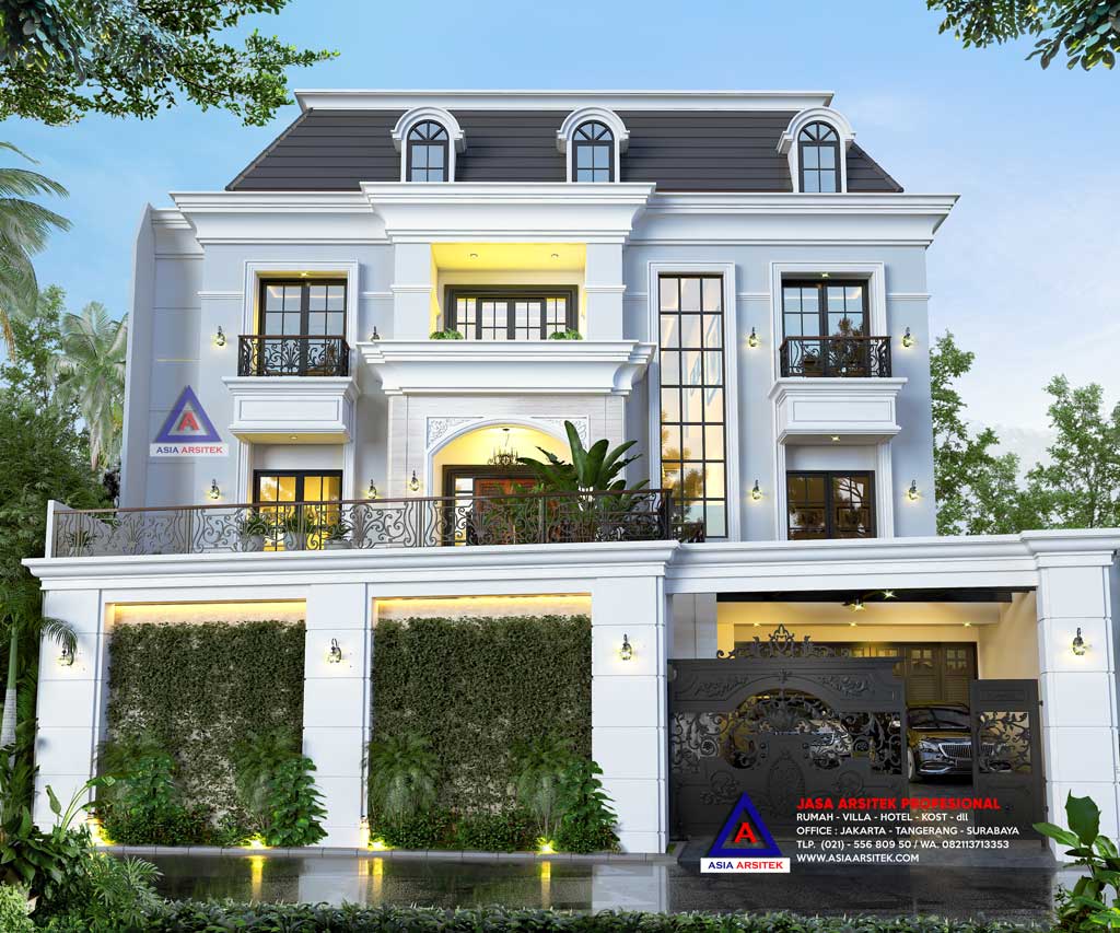 Jasa Arsitek Desain Rumah Mewah Tropis Modern 3 Lantai di Matraman Jakarta Timur
