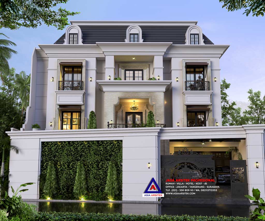 Jasa Arsitek Desain Rumah Mewah Tropis Modern 3 Lantai di Matraman Jakarta Timur