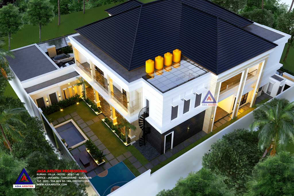 Jasa Arsitek Desain Rumah Mewah Tropis Modern di Kembangan Jakarta Barat