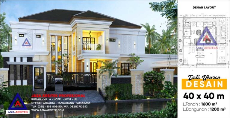Jasa Arsitek Desain Rumah Mewah Tropis Modern di Kembangan Jakarta Barat