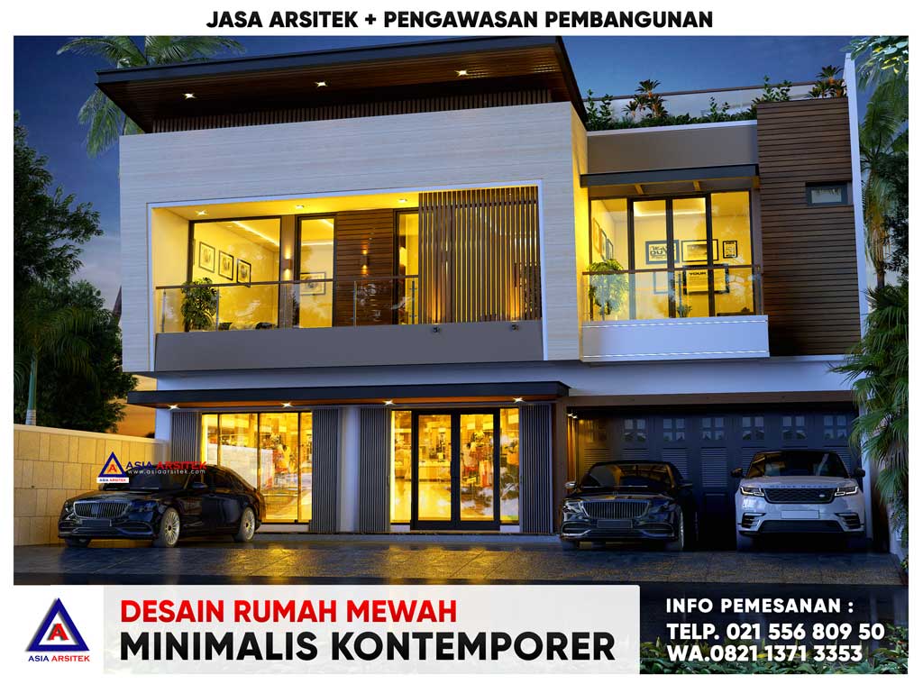 Desain Rumah Mewah Minimalis Kontemporer 15 X 28 M Di Sumbawa Nusa Tenggara Barat
