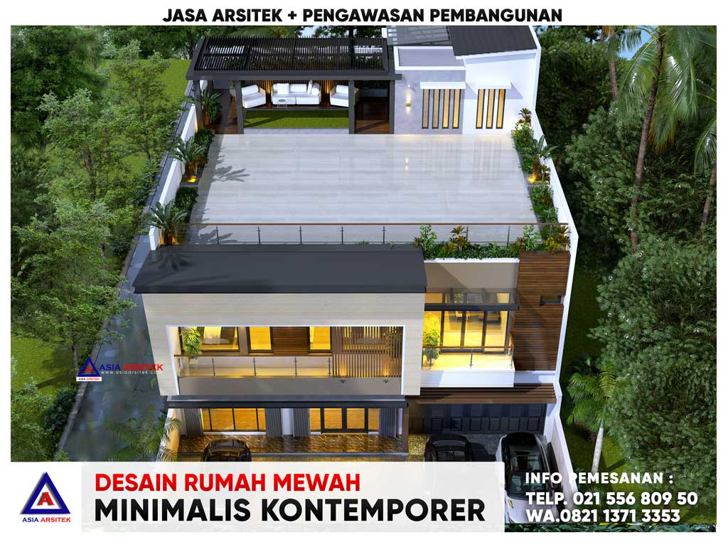 Desain Rumah Mewah Minimalis Kontemporer 15 X 28 M Di Sumbawa Nusa Tenggara Barat