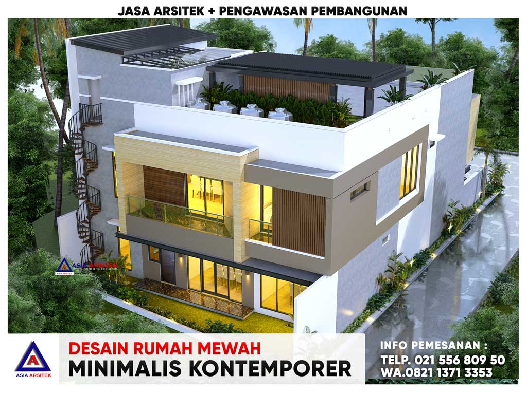 Desain Rumah Mewah Minimalis Kontemporer 15 X 28 M Di Sumbawa Nusa Tenggara Barat