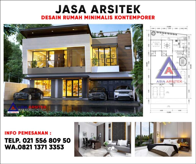 Desain Rumah Mewah Minimalis Kontemporer 15 X 28 M Di Sumbawa Nusa Tenggara Barat