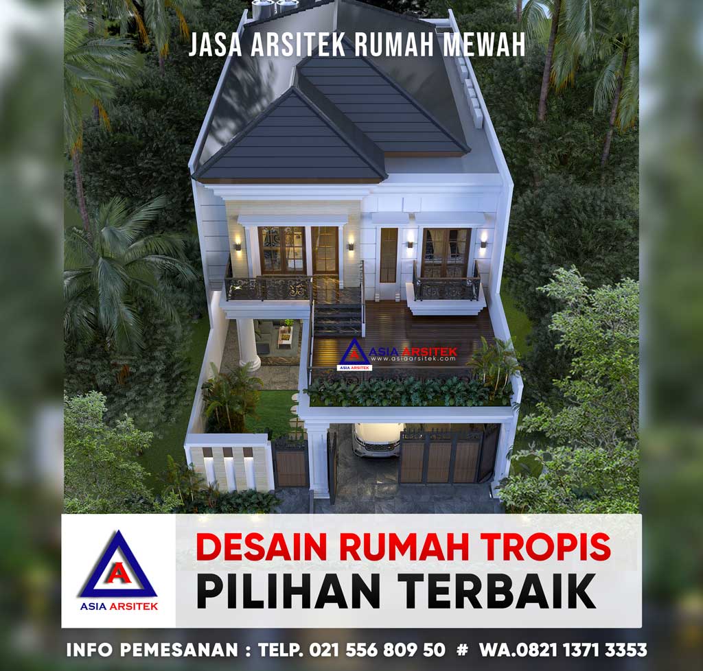 Desain Rumah Mewah Tropis Modern 10 X 32 M Pilihan Terbaik Di Cipayung Jakarta Timur